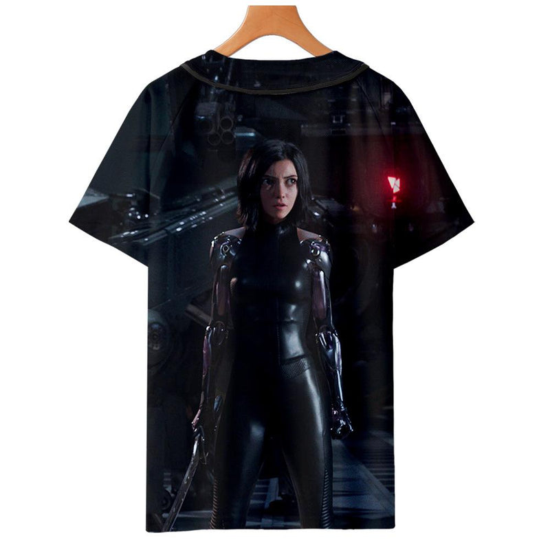 AlitaT-Shirt - Battle Angel Graphic Button Down T-Shirt CSOS998