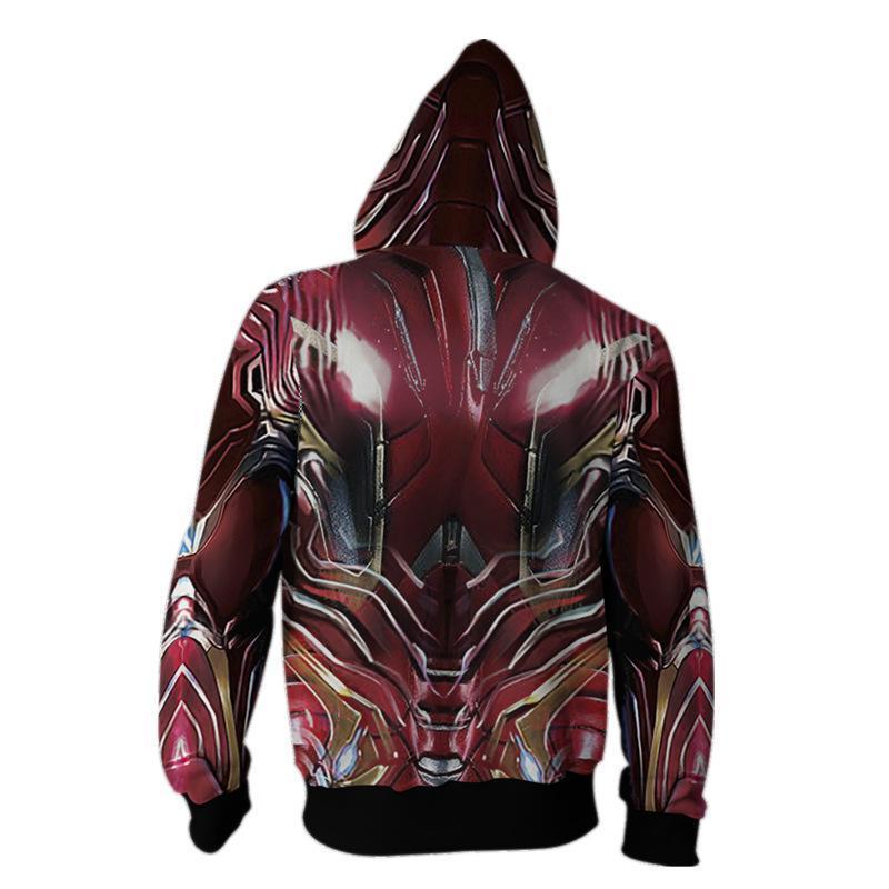 The Avengers Endgame Tony Stark Zip Up Hoodie CSP801