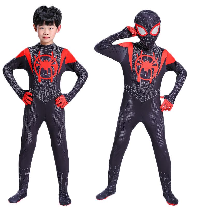 Spiderman Jumpsuit costume Black Spider Cosplay for boys Halloween