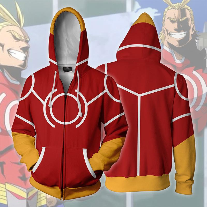 My Hero Academy 3D Sanitary Wardrobe Digital Printed Zipper Card Hoodie