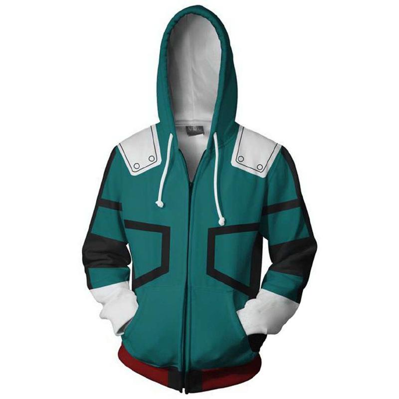 My Hero Academy 3D Sanitary Wardrobe Digital Printed Zipper Card Hoodie