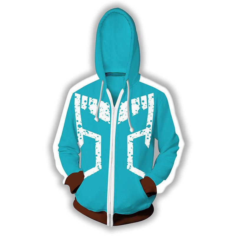 My Hero Academy 3D Sanitary Wardrobe Digital Printed Zipper Card Hoodie