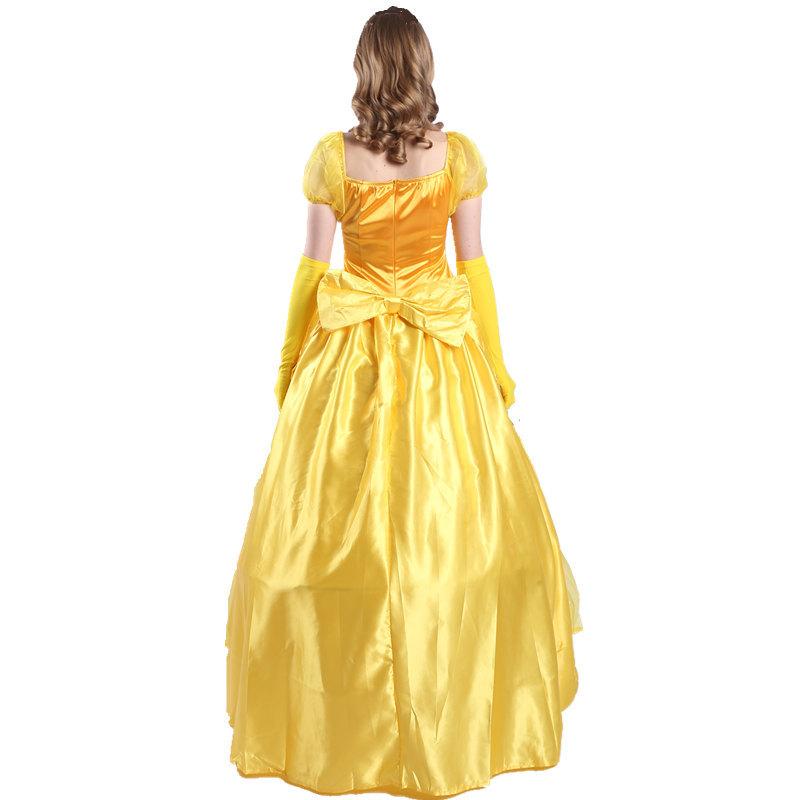 Beauty And The Beast Bella Dress Costume Halloween Cosplay