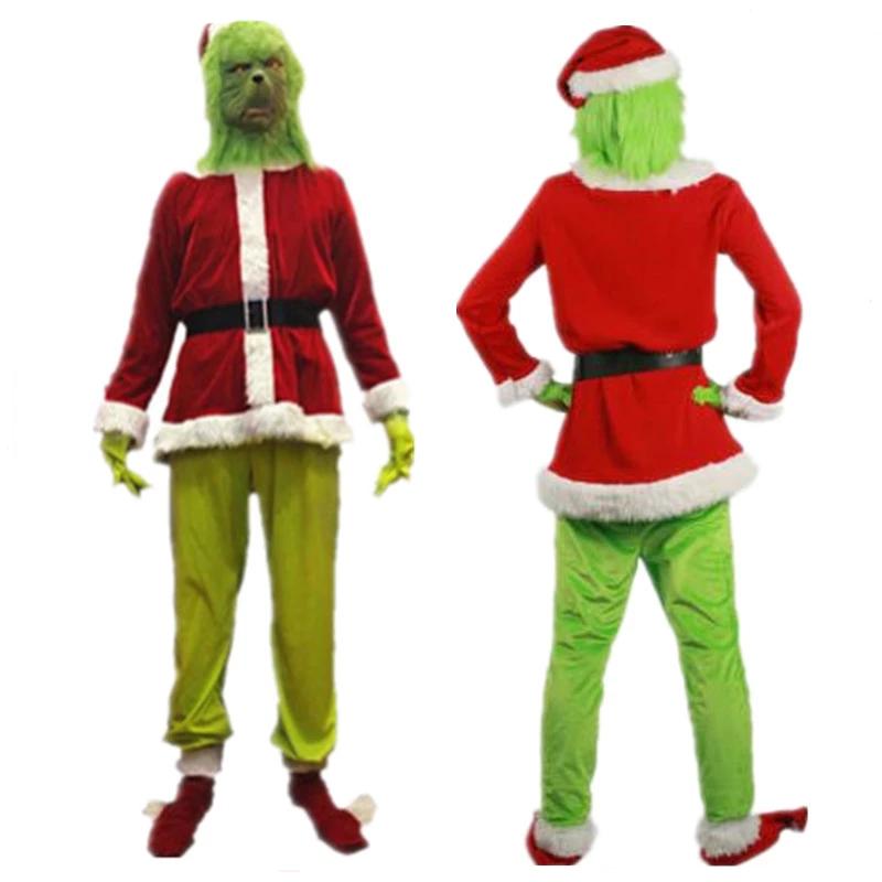 The Grinch Costume Suit Father Christmas Cosplay