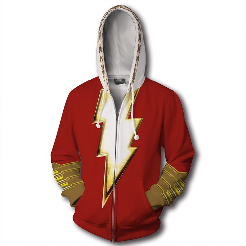 Super hero Thunder Sazan 3D Digital Printed Guard Round Collar Hoodie