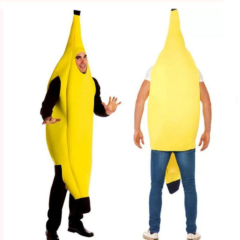 Halloween Party Adults Mascot Banana Superman Costume