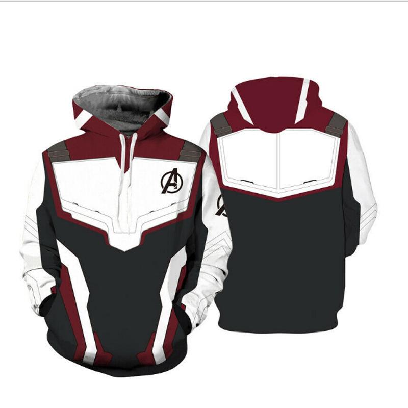 Avenger Alliance 4D Digital Printed Hoodie Quantum Warfare Concept Zipper Hat 3D Sanitary Clothing