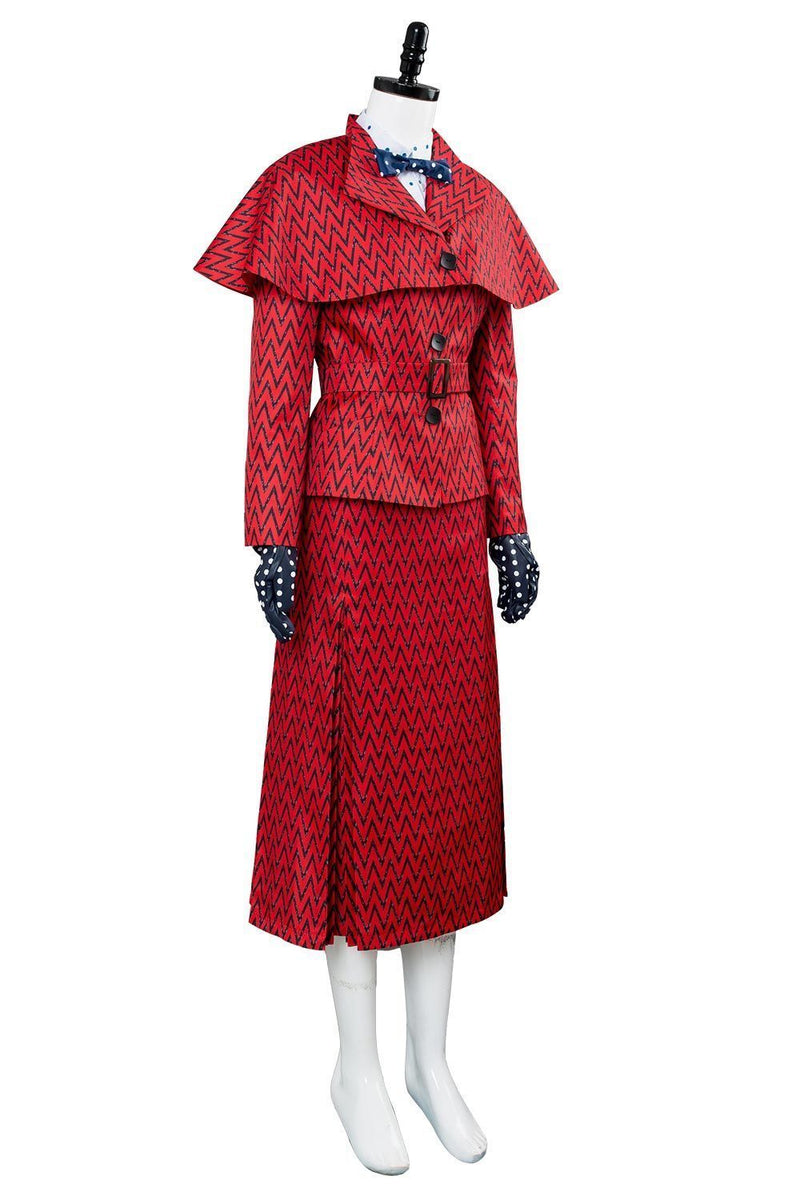Mary Poppins Returns Costume Mary Poppins Dress Hat Red Version