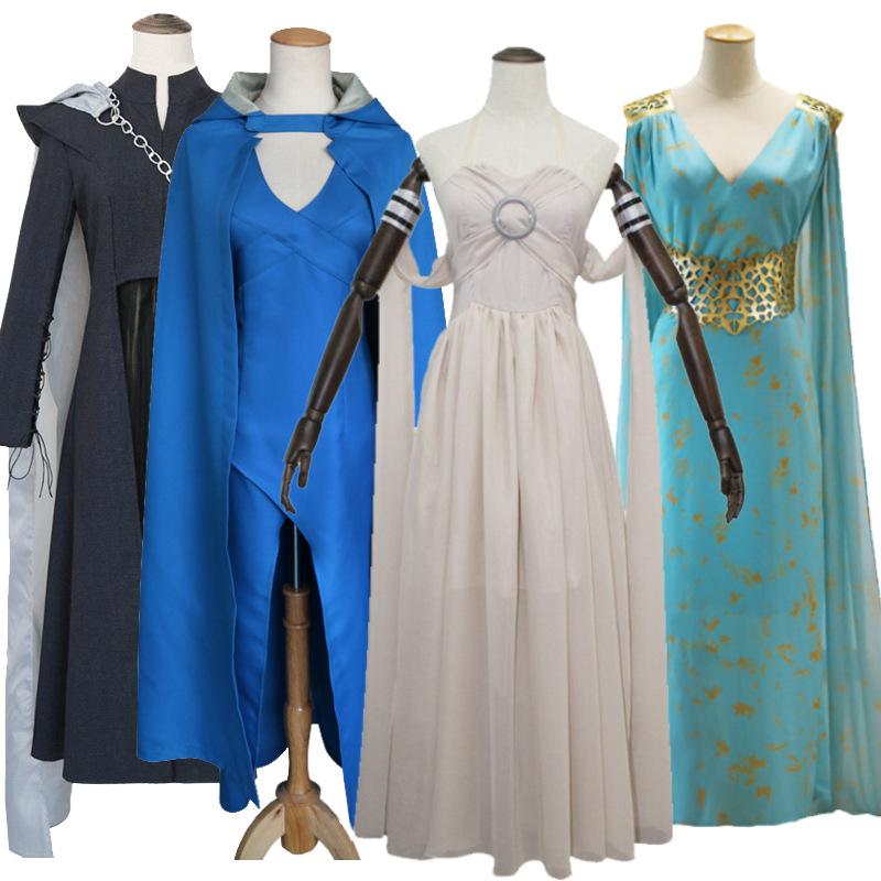 Game Of Thrones Daenerys Targaryen Dragons Mother Dress Costume For Girls And Women Cosplay