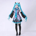 Vocaloid Miku Maid Dress Costume Girls Anime Halloween Cosplay