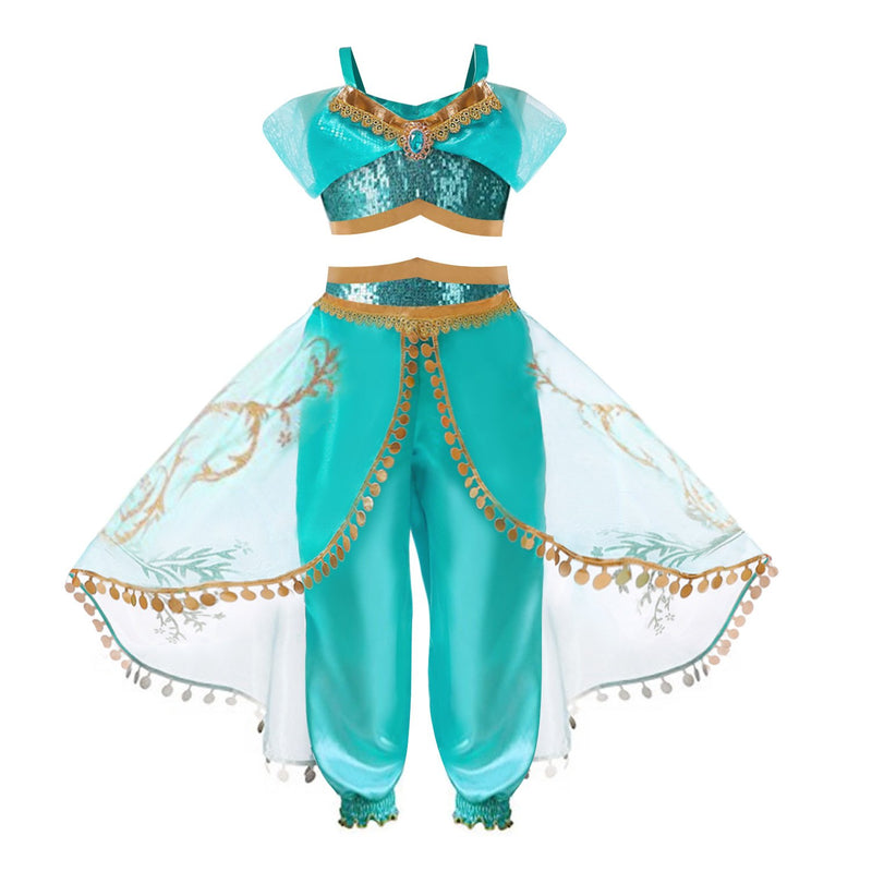 Christmas Children Dress Aladdins Lamp Cos Jasmine Princess Dress