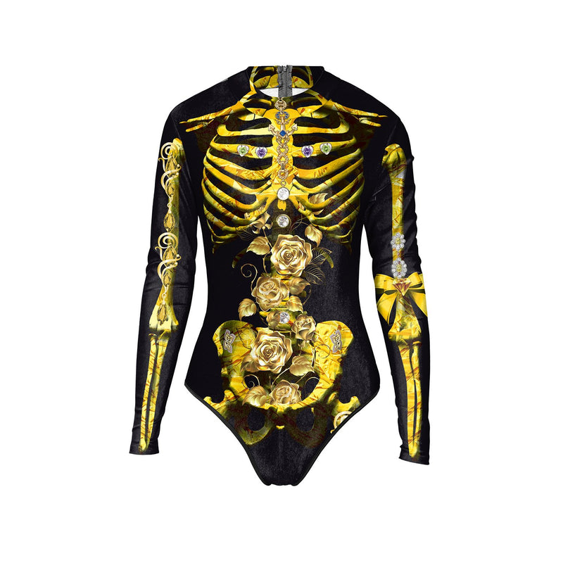 Halloween party sexy dress Skull costume for women and girls