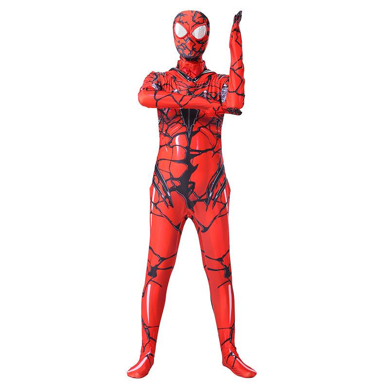 Superhero Halloween Cosplay Venom And Spiderman Mix Style Jumpsuit For Girls
