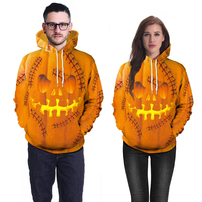 Halloween 3d Print Pumpkin Hoodie Sweatshirt