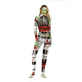 Halloween Party Skull Jumpsuit Zombie Costume For Women Man