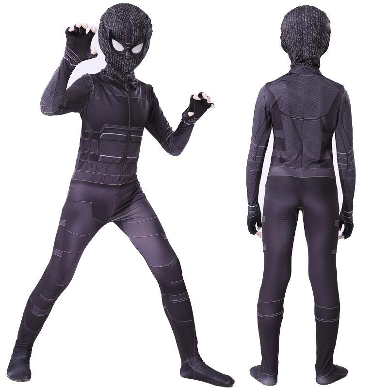 Spiderman Far From Home Spiderman Jumpsuit Costume Stealth Suit Cosplay For Adults And Kids