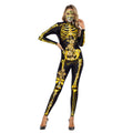 Halloween Party Skull Jumpsuit Costume For Women And Girls