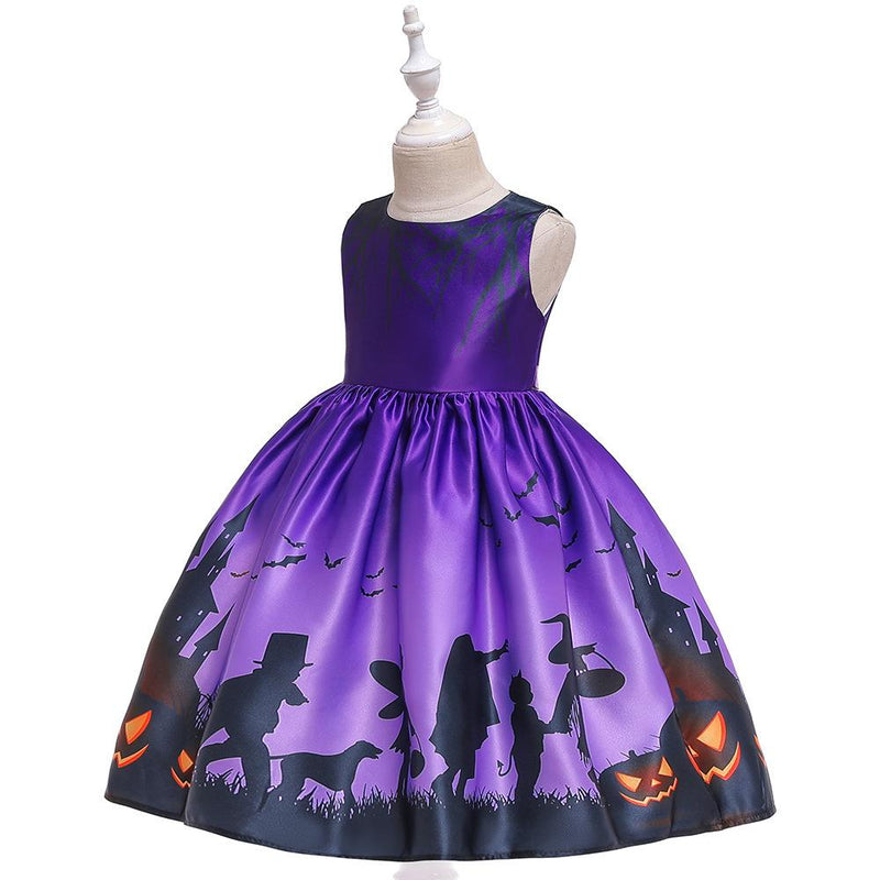 Halloween Party Girls Dress Costume Performance Wear For Kids