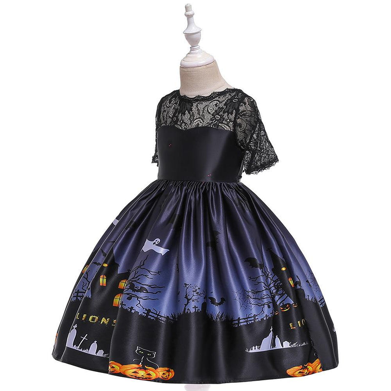 Halloween Party Girls Dress Costume Performance Wear For Kids