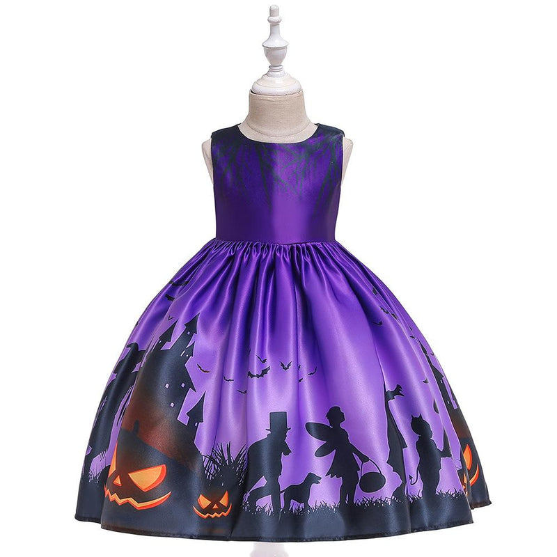 Halloween Party Girls Dress Costume Performance Wear For Kids