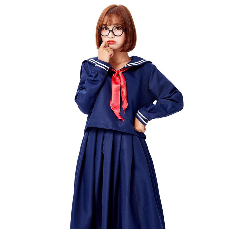 Stranger Things Jumper Costume Sailor Blue Dress Cosplay For Girls And Women