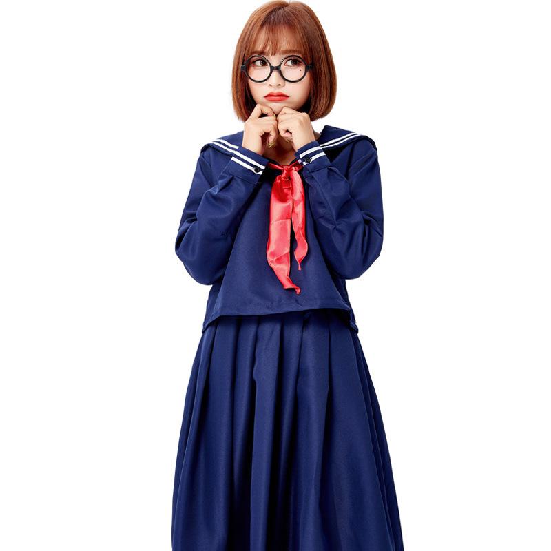 Stranger Things Jumper Costume Sailor Blue Dress Cosplay For Girls And Women