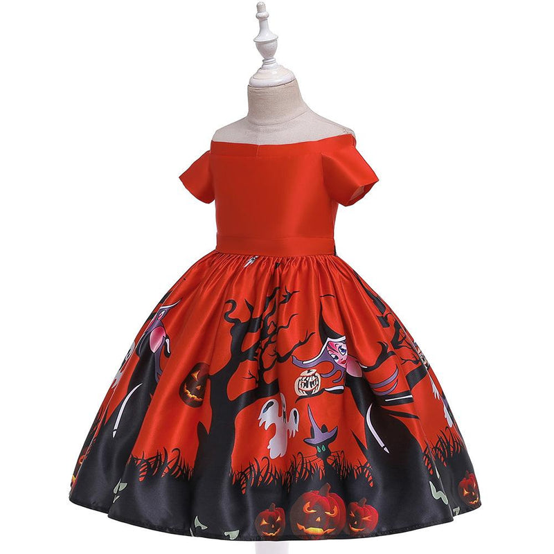 Halloween Party Girls Dress Costume Performance Wear For Kids