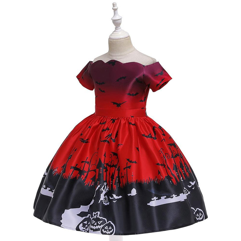 Halloween Party Girls Dress Costume Performance Wear For Kids