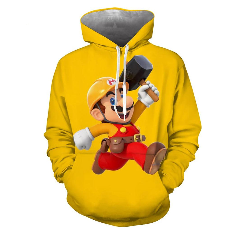 Super Mario Sanitary Clothes 3D Hoodie Digital Printed Sanitary Clothes