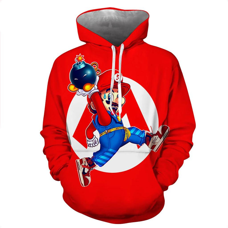 Super Mario Sanitary Clothes 3D Hoodie Digital Printed Sanitary Clothes