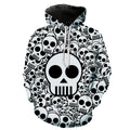 Halloween 3d Digital Print Long Sleeved Hooded Sweater
