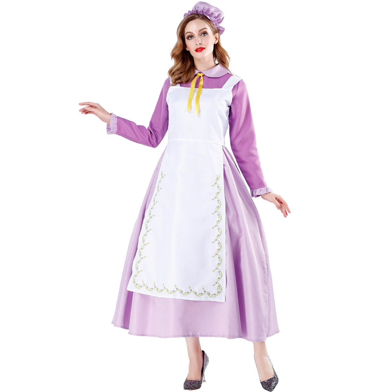 Mrs Potts Dress Costume Maid Clothes