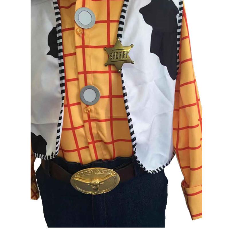 Toy Story 4 Woody Cos Full Set Cosplay Costume Cowboy Sheriff