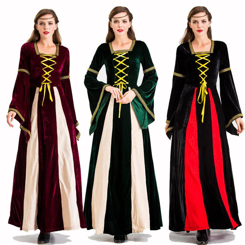 Vintage Long Skirt Wholesale Medieval Court Queen Princess Earl Stage Costume