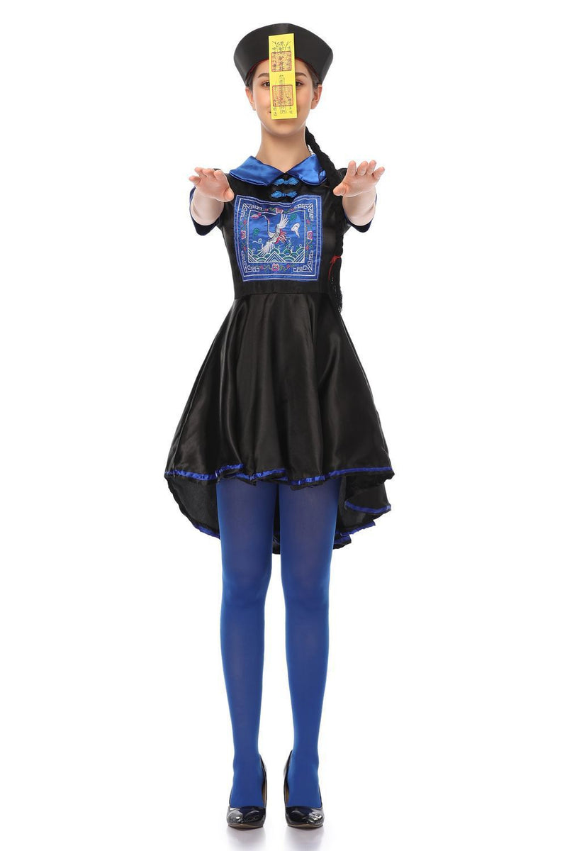 Halloween Qing Dynasty Zombie Ghost Costume For Adults And Kids