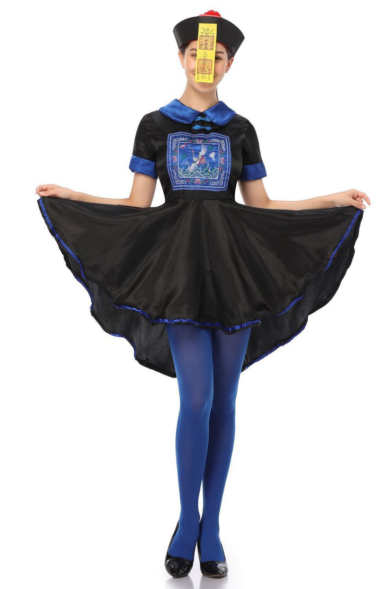 Halloween Qing Dynasty Zombie Ghost Costume For Adults And Kids