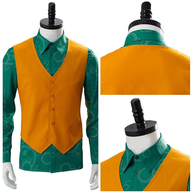 2019 Joker Joaquin Phoenix Arthur Fleck Shirt With Vest Cosplay Costume