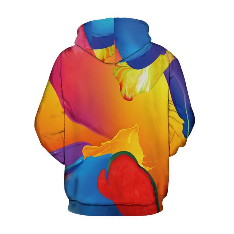 3D Print Hoodie - Colorful Oil Painting Pattern Pullover Hoodie CSS017