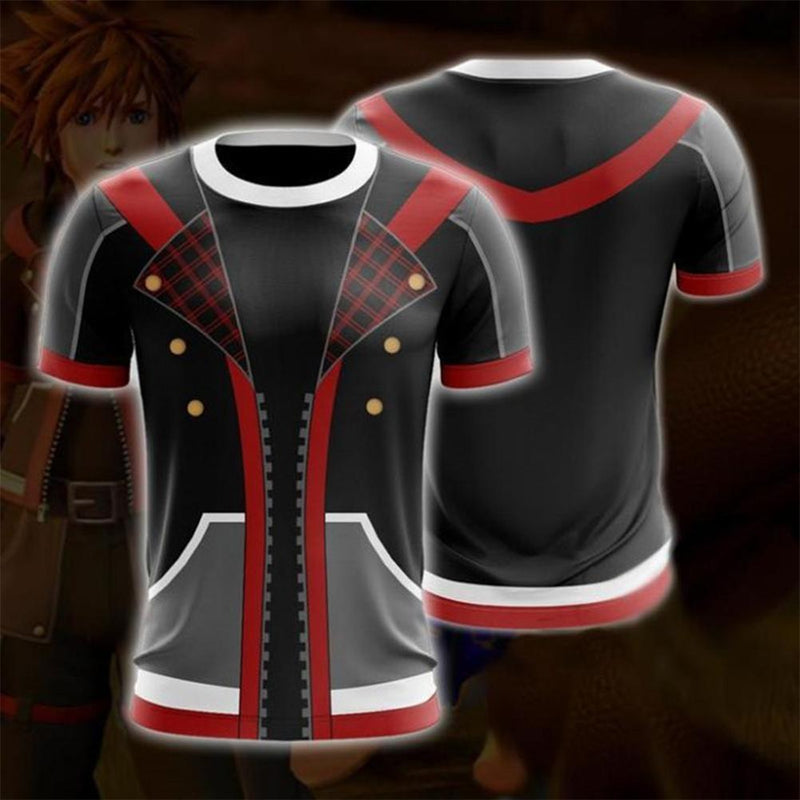 Kingdom Hearts T-Shirt - Black Sora Anime T-Shirt CPS816
