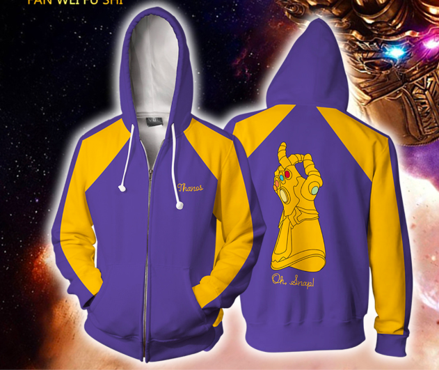 Avengers Alliance Bubba Zipper Hoodie Card 3D Guard Clothes