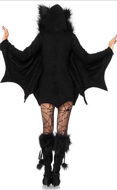 Women Halloween Bat Costume Vampire Cosplay Dress