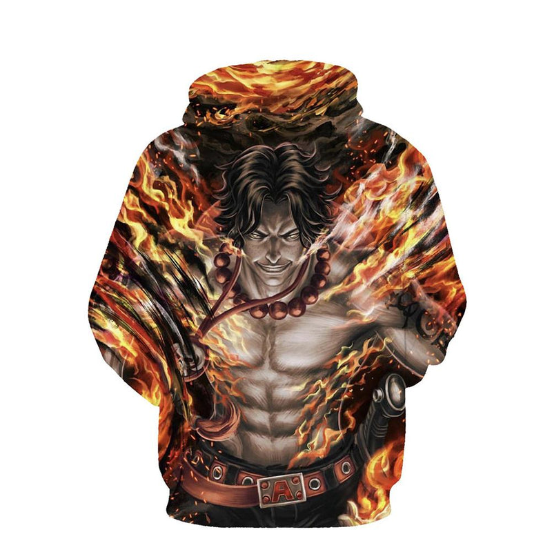 One Piece Hoodie - Portgas D Ace Pullover Hoodie CSSO020