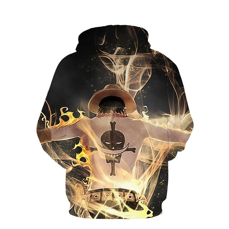 One Piece Hoodie - Portgas D Ace Pullover Hoodie CSSO019