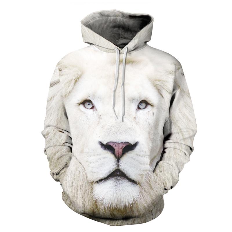 3D Print Hoodie - Realistic Lion Pattern Pullover Hoodie  CSS030