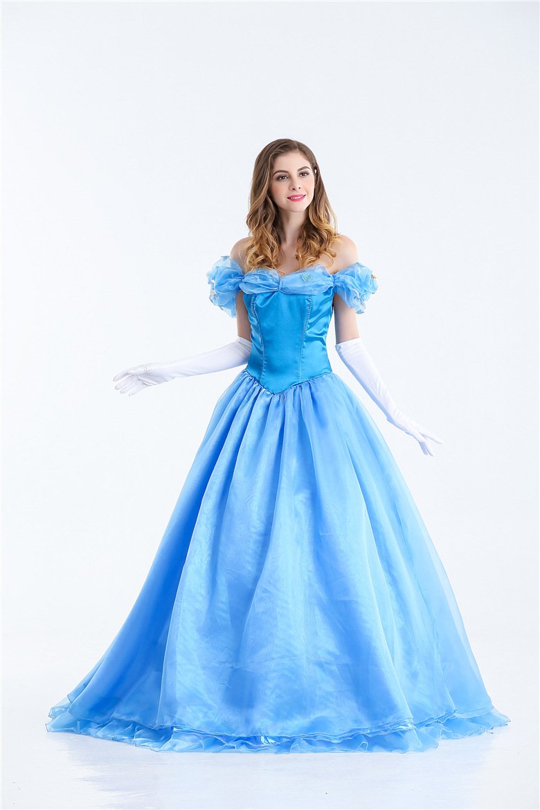 Cinderella Snow White Bella Blue Dress Princess Dress Costume