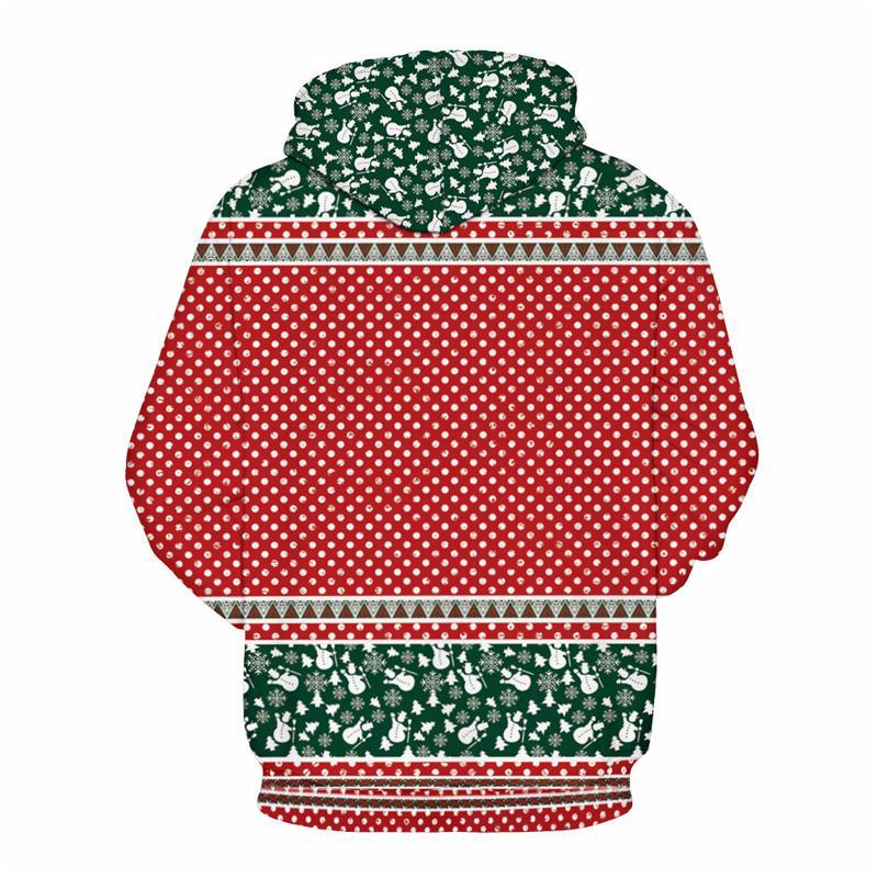 3D Print Hoodie - Kawaii Cat Christmas Pattern Pullover Hoodie  CSS045