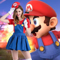 Mario Cosplay Anime Game Uniform Role Playing Super Mary Halloween Costume