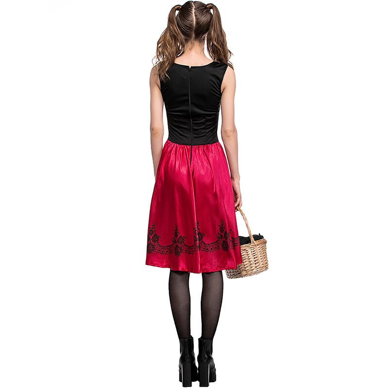 Halloween Little Red Riding Hood Costume Adult Cosplay Dress