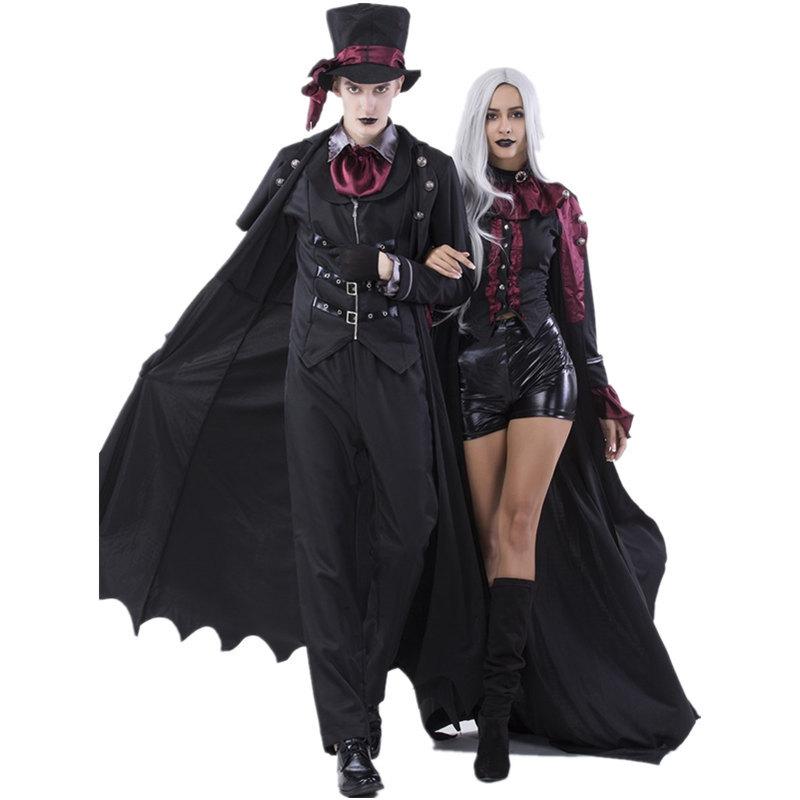 Halloween Vampire Cosplay Demon Costume Gentleman Suit Lovers Clothes