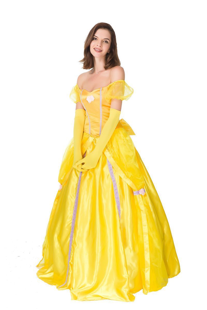 Halloween Costume Belle Princess Dress Adult Beauty And The Beast Bell White Snow Costume Party Costume